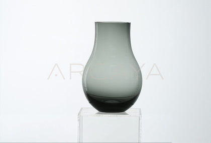 Minimalist Clear Glass Peony Vase - scene