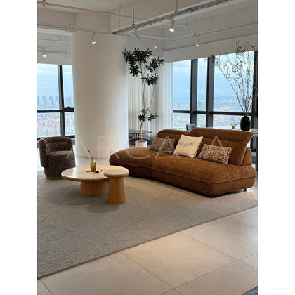 Armless Irregular Curved Sofa - scene