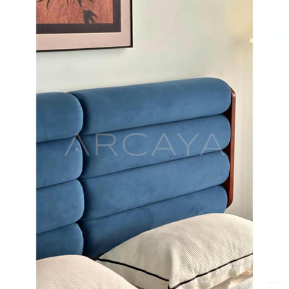 Jeaek Blue Swirl Bed - scene