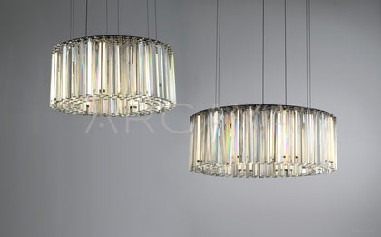 Rectangular Crystal Ring Pendant Light 21720 - scene