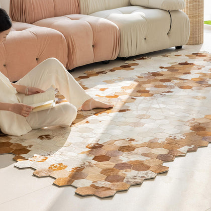 Stain Resistant Cowhide Rug - scene