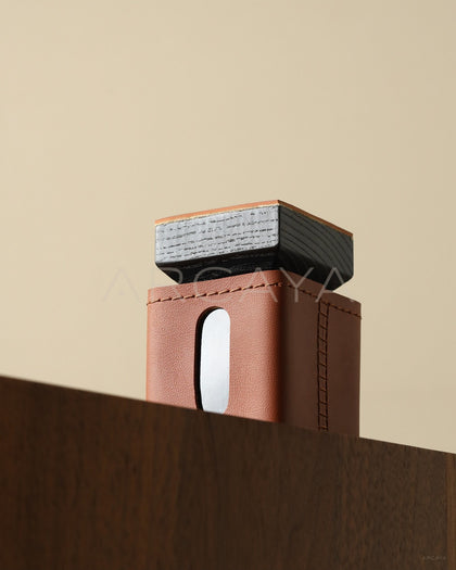 Leather Wrapped Reed Diffuser Bottle - scene