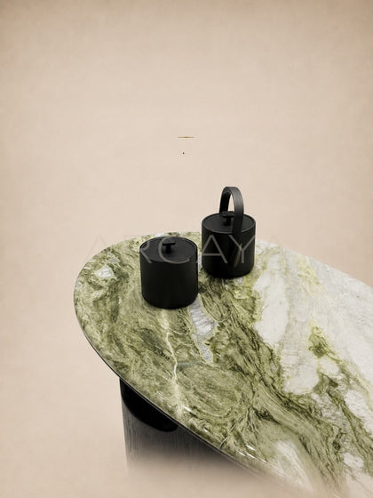Daze Snow Mountain Jade Stone Small Tea Table - scene
