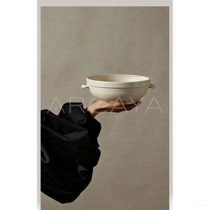 Amu Collab Rice Glaze Double Ear Ceramic Bowl - scene