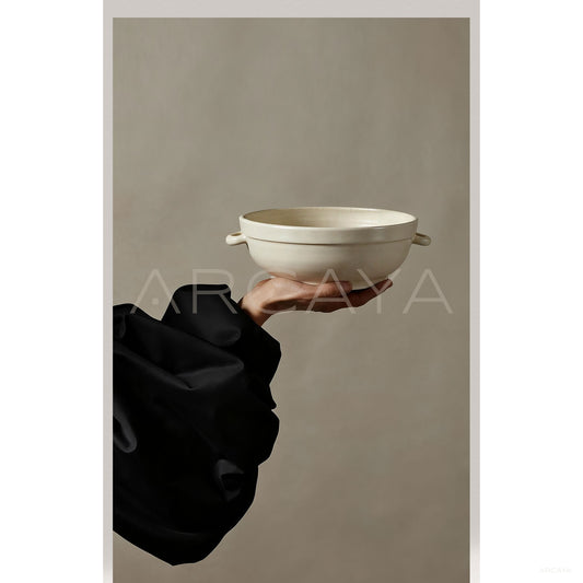 Amu Collab Rice Glaze Double Ear Ceramic Bowl - scene