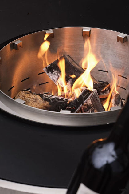Lincoln Outdoor Wood Burning Fireplace - scene