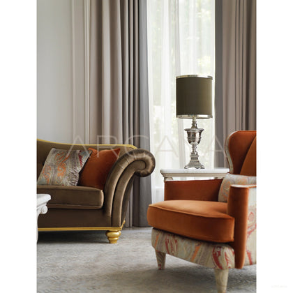 Classical Sofa Coffee Orange - scene