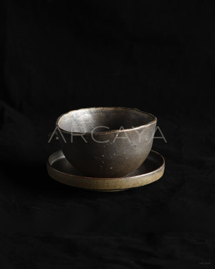 Amu Collab Xuanpu Stoneware Eared Bowl - scene