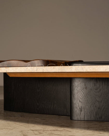 Mara Mixed Material Coffee Table - detail