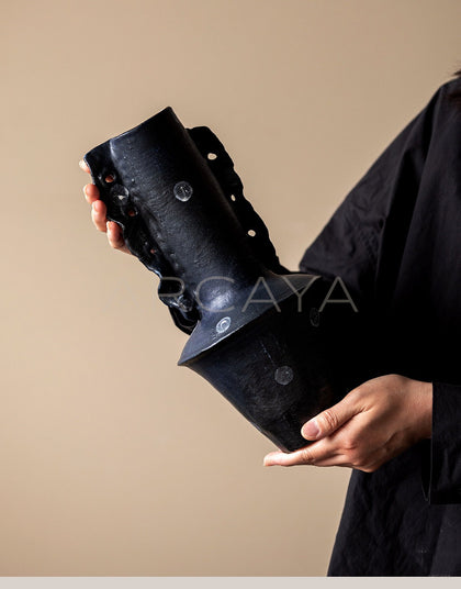 Dadan Hand Pinched Irregular Double Ear Vase - scene