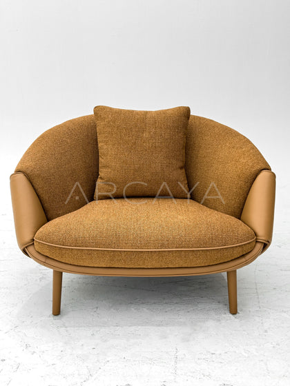 Two Tone Material Lounge Chair - scene