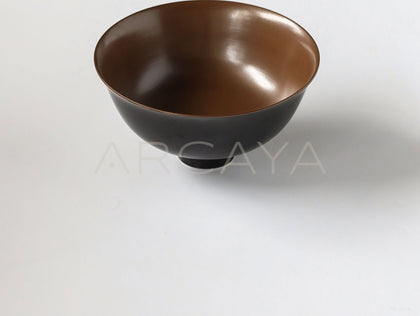 Handmade Two Tone Glaze Footed Rice Bowl - scene