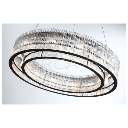 Clear Vertical Tube Ring Pendant Light 80566 - scene