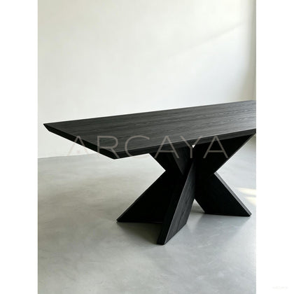 Ink Dyed Ash Dining Table - scene