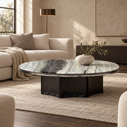 Ink Wash Stone Coffee Table - scene