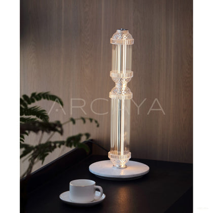 Clear Bamboo Joint Table Lamp 96336 - scene
