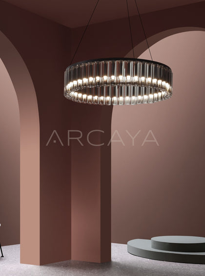 Glass Tube Ring Pendant Light 21890 - scene