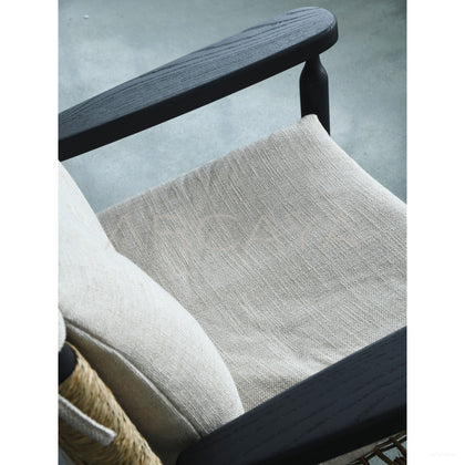 Oak Light Brushed Rattan Armchair - scene
