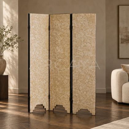 Eggshell Lacquer Folding Screen - main