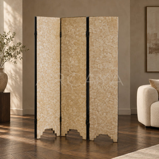 Eggshell Lacquer Folding Screen - main