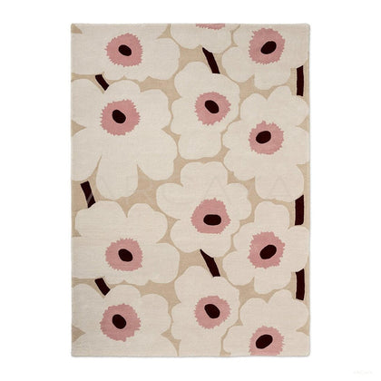 Classic Poppy Flower Rug - scene