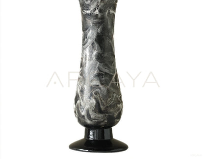 Xiangda Collab Black Silver Marble Pattern Vase - scene