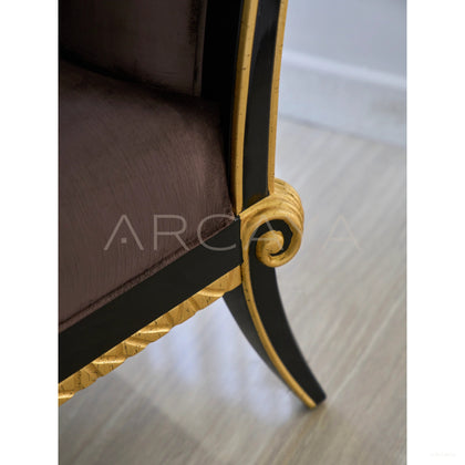 Modern Vintage Leather Bed And Nightstand - scene