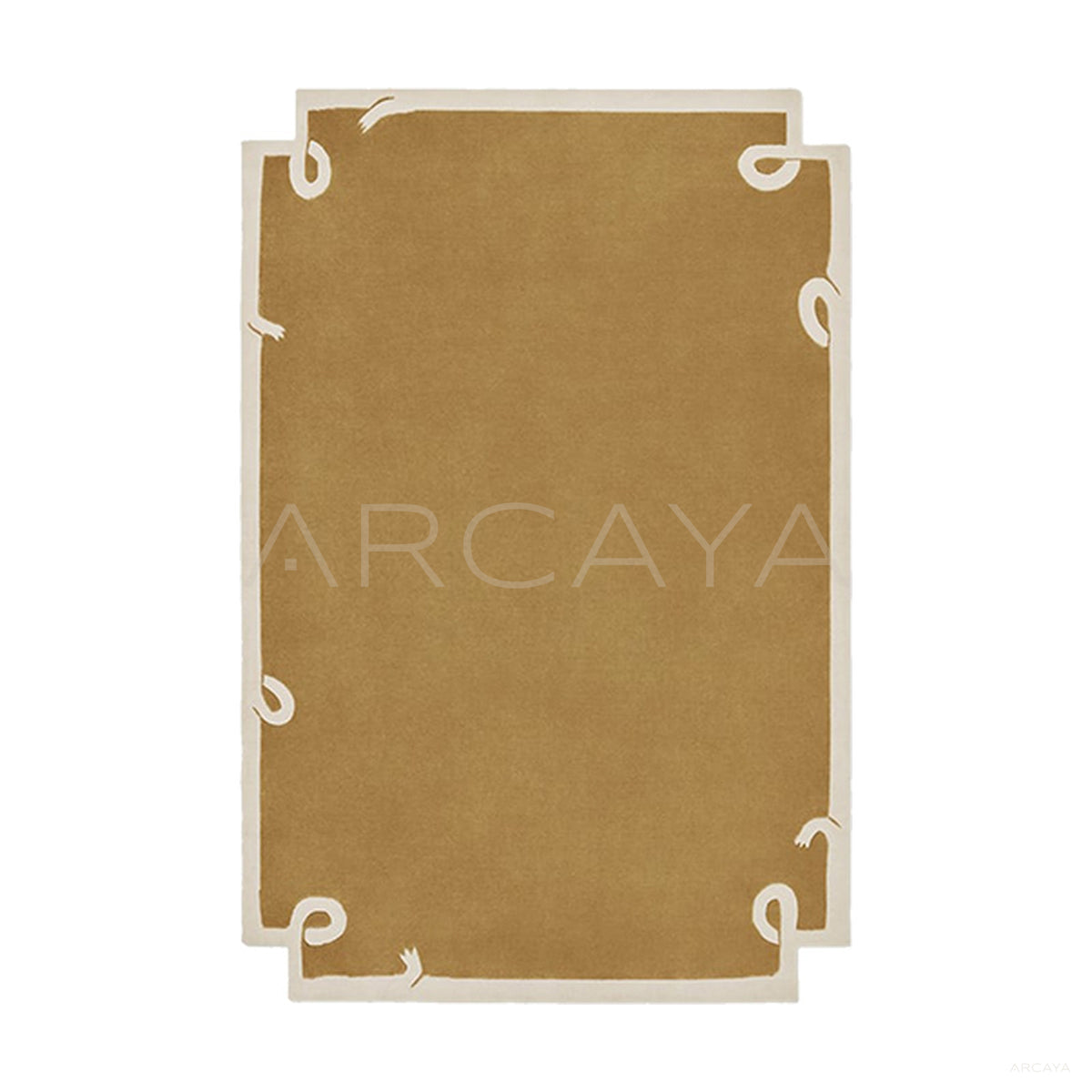 Mustard Ribbon Border Rug Dsm P019 C05 - main