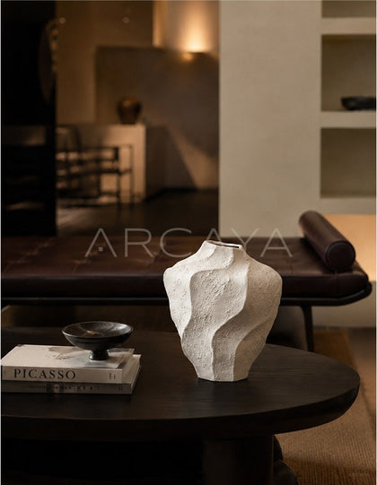 Handmade Wave Surface Ceramic Vase - scene