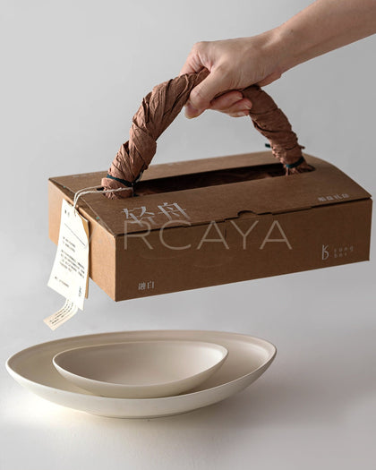 Rongbai Collab White Porcelain Tableware Gift Set - scene