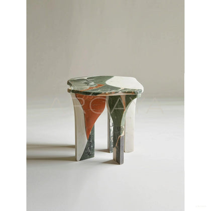 Yeshi Smelted Stone Side Table - scene