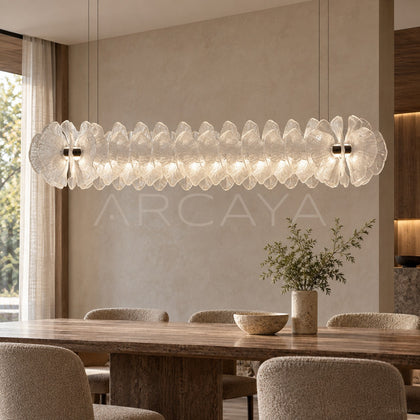 Linear Ginkgo Flower Leaf Pendant Light 80621 - main