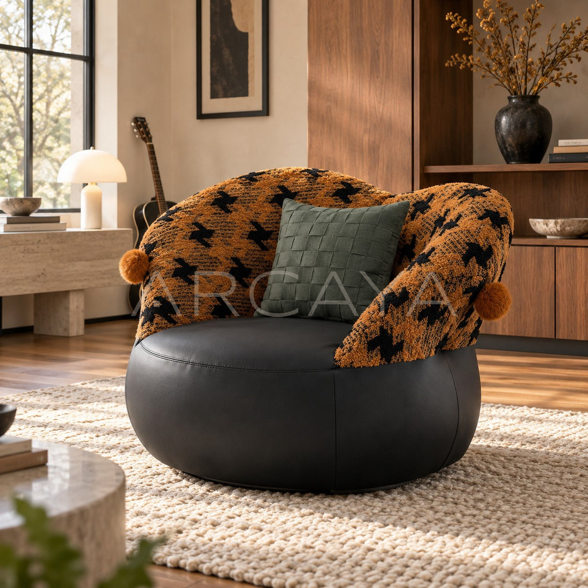 Mid Century Single Lounge Chair in detail