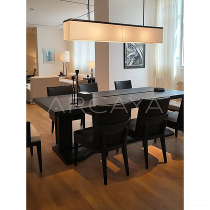 Black White Wood Quiet Piece — Dining Table - scene
