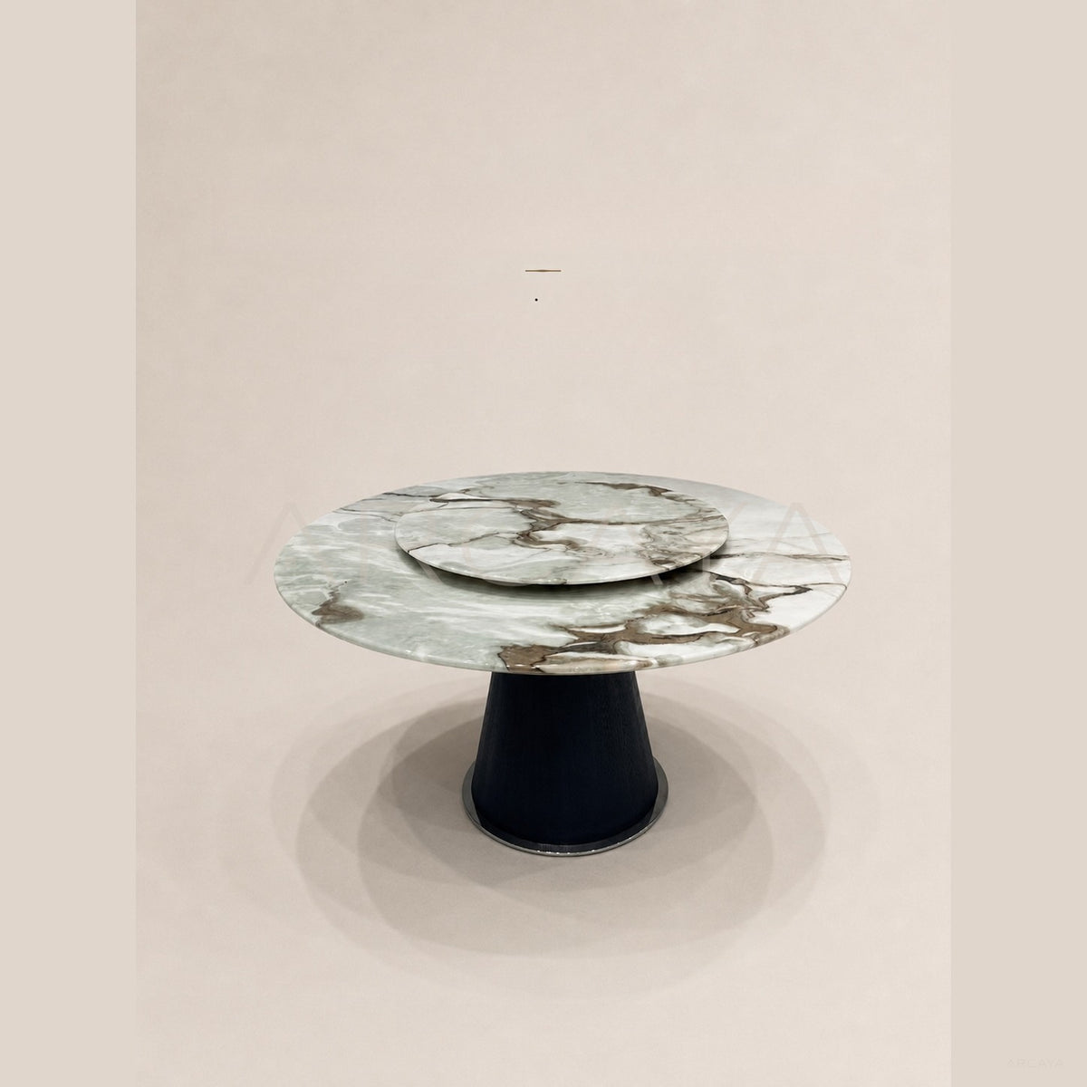 Daze Fendi Jade Stone Round Dining Table in detail