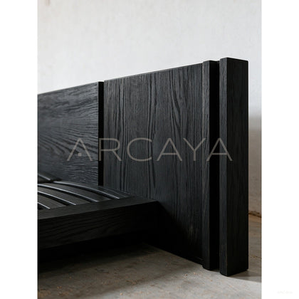 Yamato Minimalist Solid Wood Bed - scene