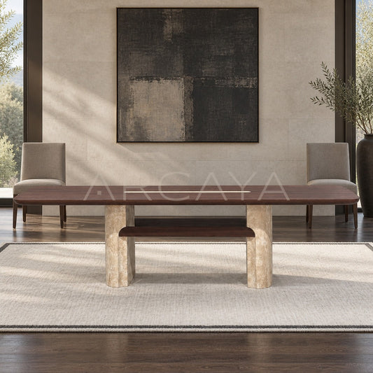Black Walnut Solid Wood Long Table - main