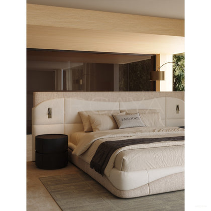 Master Bedroom Wide Headboard Bed - scene