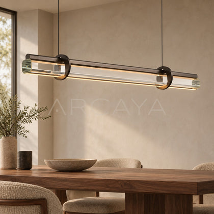Linear Crystal Tube Black Clip Pendant Light 80599 - main