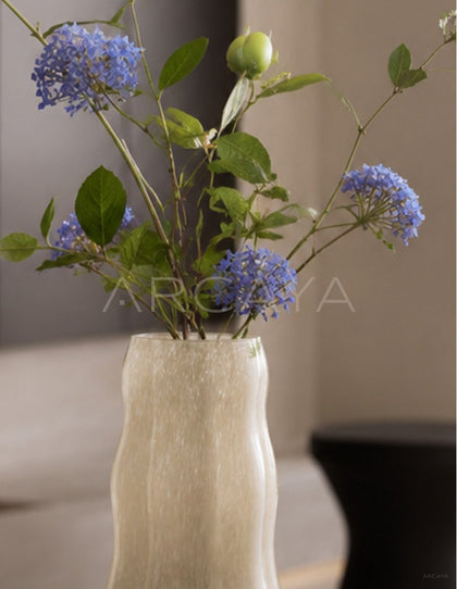 French Mid Century Glass Vase - scene