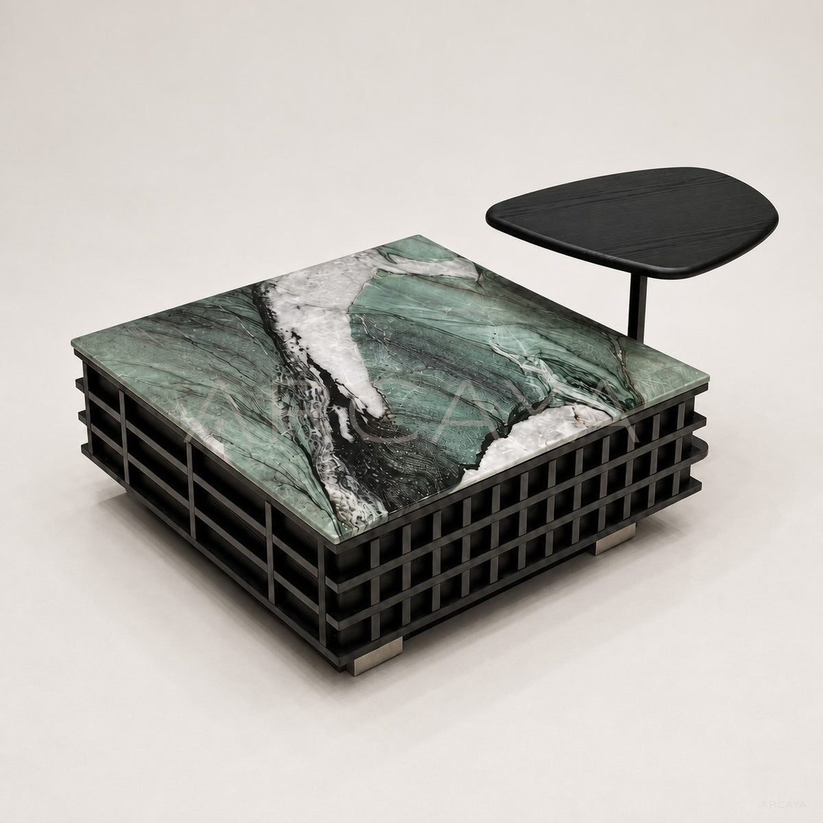 Daze Patek Jade Stone Grid Coffee Table - main