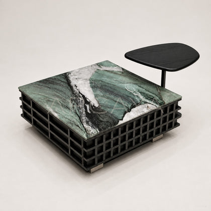 Daze Patek Jade Stone Grid Coffee Table - main