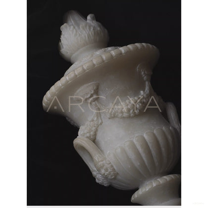 Faux Jade Carved Lidded Jar - scene