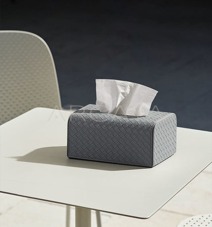 Leather Tissue Box Entryway - scene