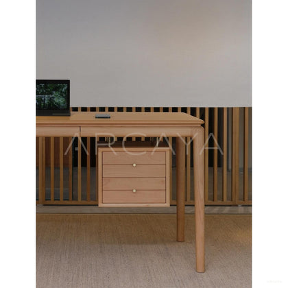 Custom Beech Writing Desk - scene