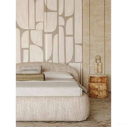 Curved Embrace Fabric Bed - scene