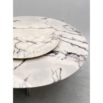 Natural Stone Openwork Base Round Table - scene