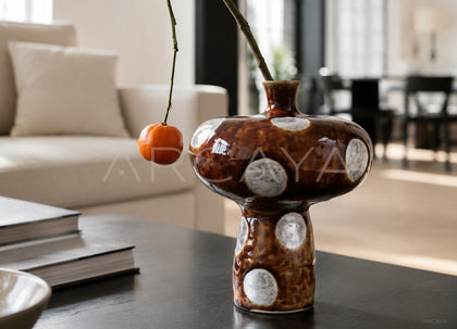 Dadan Mushroom Art Ceramic Vase - scene