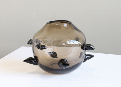 Handmade Sphere Glazed Glass Vase - scene