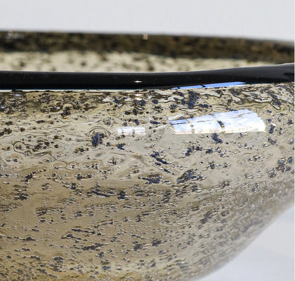 Handmade Silver Glazed Glass Fruit Bowl - scene